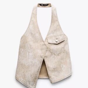 Zara blogger favorite halter neck asymmetrical top